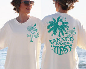 Tanned and Tipsy Beach Vibes T-shirt