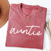 T-shirt imprimé lettre Cool Auntie