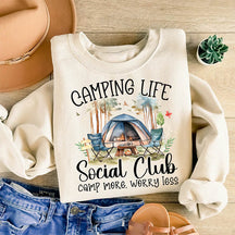 Retro Summer Camping Social Club Sweatshirt