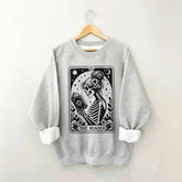 The Skeleton Tarot Card Book Lover Sweatshirt