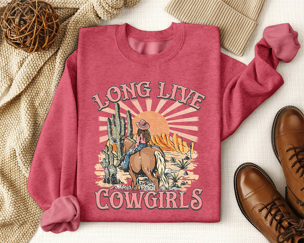 Longue vie aux cow-girls, sweat-shirt western