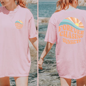 T-shirt de voyage Sunset Beach Nature