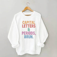 Sweat-shirt Bruh avec lettres majuscules