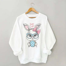 Sweat-shirt Oeufs de lapin de Pâques Joyeuses