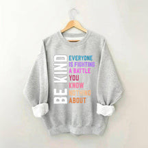 Be Kind Letter Print Sweatshirt