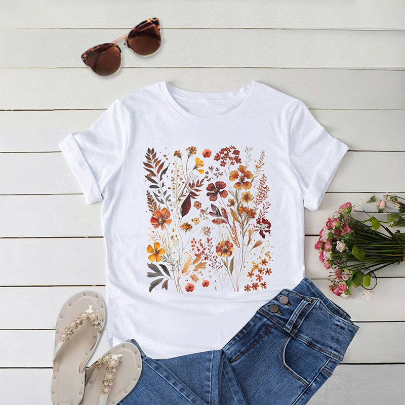 T-shirt vintage Cottagecore à fleurs sauvages