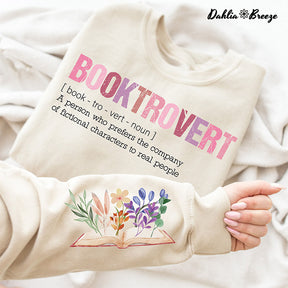 Booktrovert Definition Funny Bookish Sweatshirt