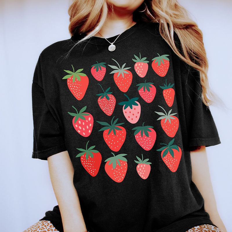 Strawberry Botanical Aesthetic T-shirt