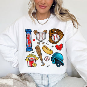 Retro Baseball Mama Game Day Sweatshirt