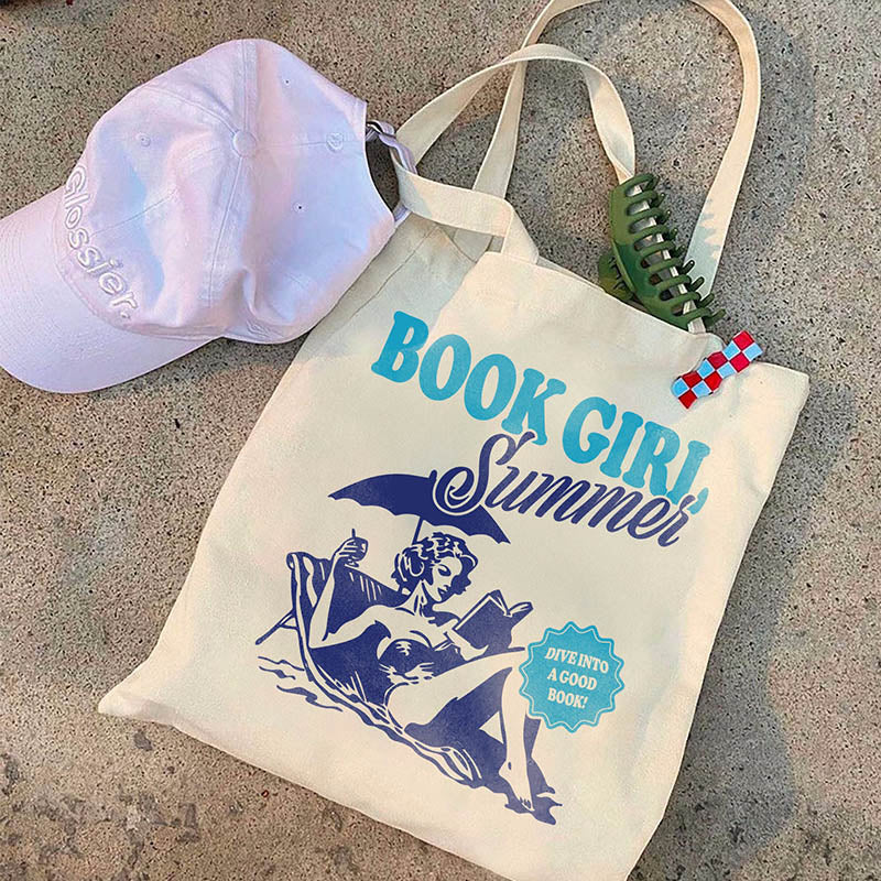 Book Girl Summer Tote Bag
