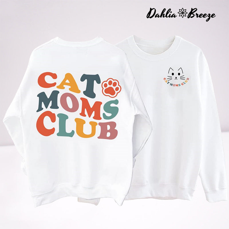 Sweat-shirt Cat Moms Club