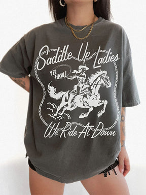 Vintage Saddle Up Ladies T-shirt