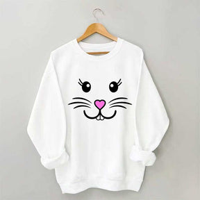 Bunny Face Cute Easter Sweatshirt