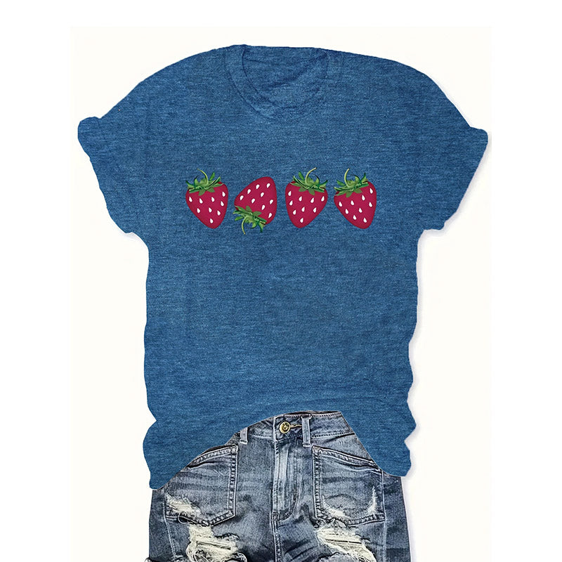 Strawberry Print T-shirt