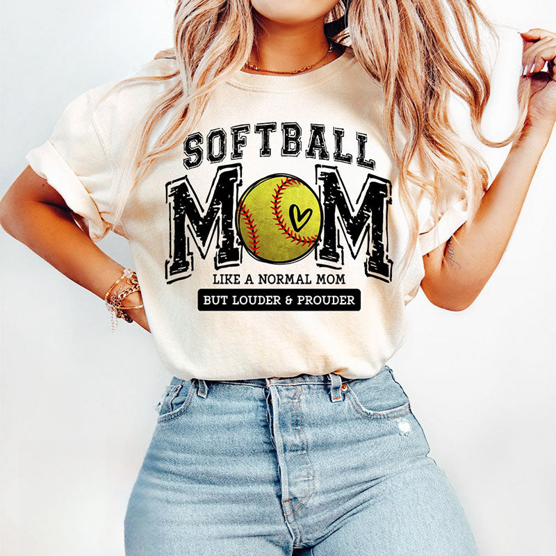 T-shirt de maman de softball fort et fier