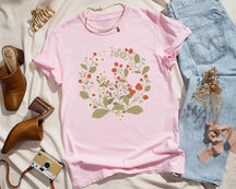 Boho Strawberry Botanical T-shirt