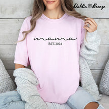 T-shirt imprimé lettre Mama