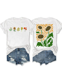 T-shirt Boho Tournesol