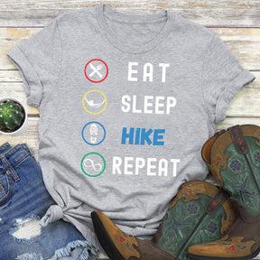 Eat Sleep Hike Repeat Hiking T-shirt