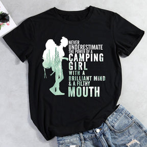 Camping Girl Hiking T-shirt