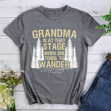 Hiking Grandma Hiker Outdoor Forest Hiking T-shirt