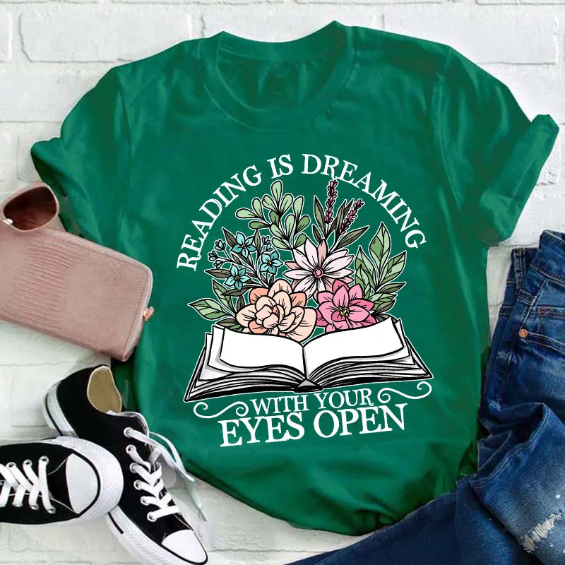 T-shirt Lire, c'est rêver les yeux ouverts