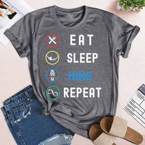 Eat Sleep Hike Repeat Hiking T-shirt