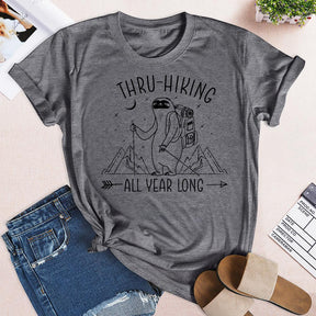 Thru-Hiking All Year Long Hiking T-shirt