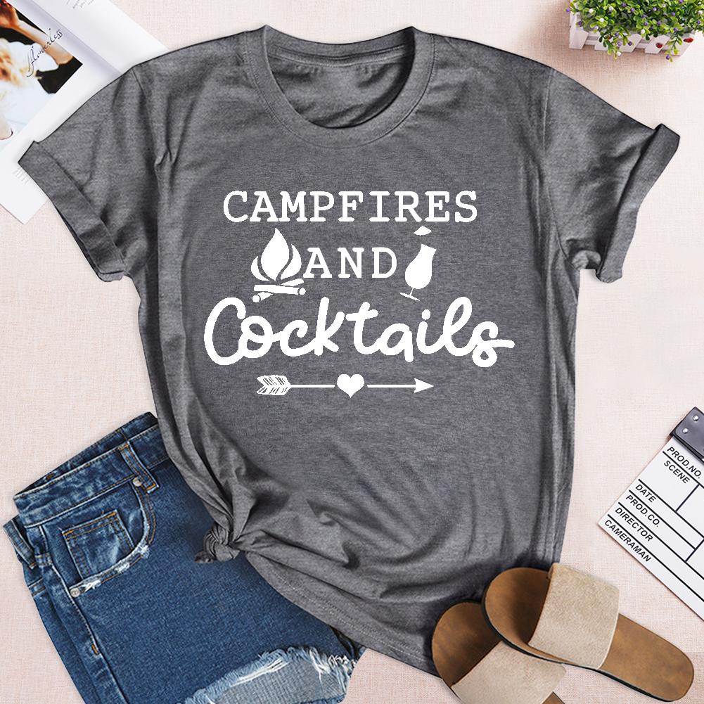 Campfires And Cocktails Hiking T-shirt