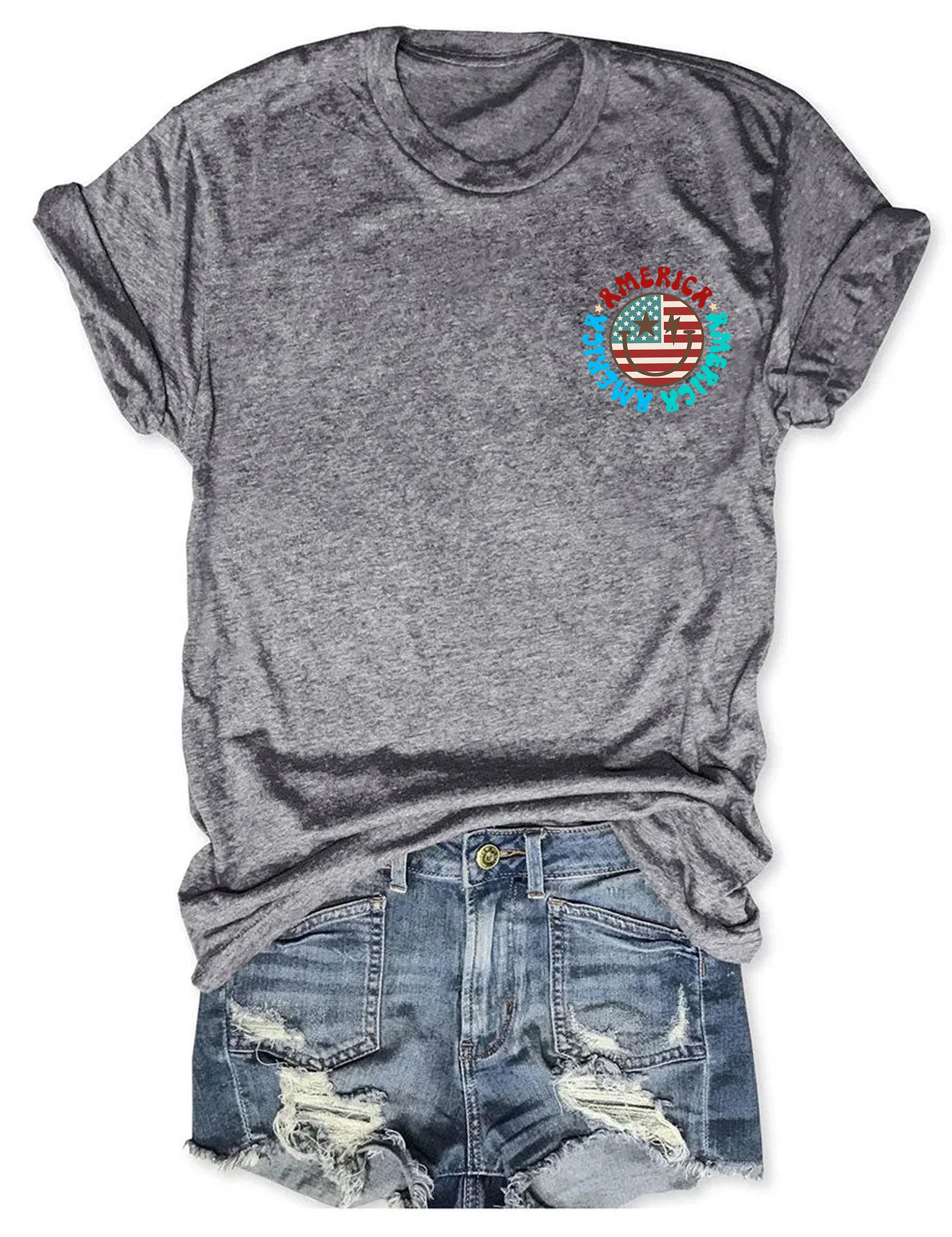 Smiling American Flag T-shirt