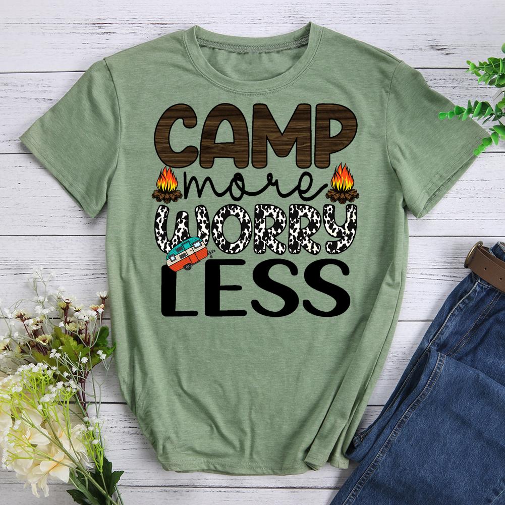 Camp More Worry Less Round Neck T-shirt