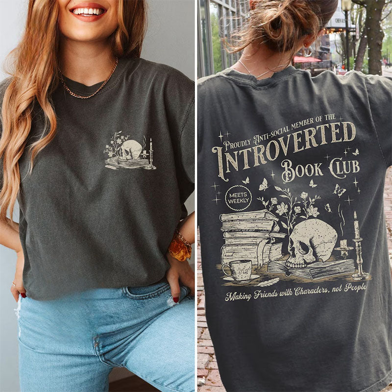 Introverted Reading Book Club T-shirt