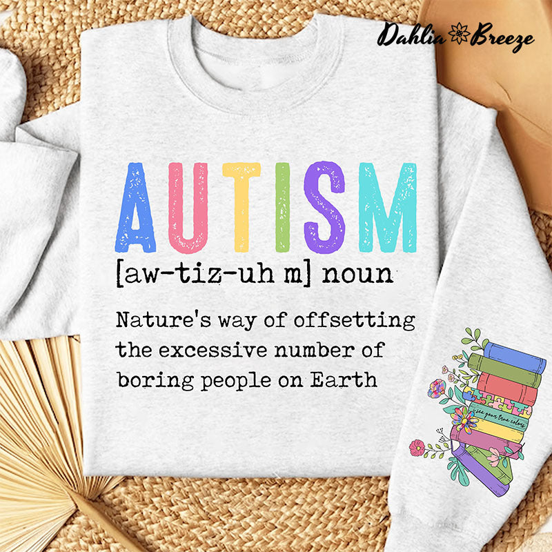 Autism Definition Book Lover Sweatshirt