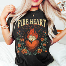 Fireheart Trendy Print Bookish T-shirt