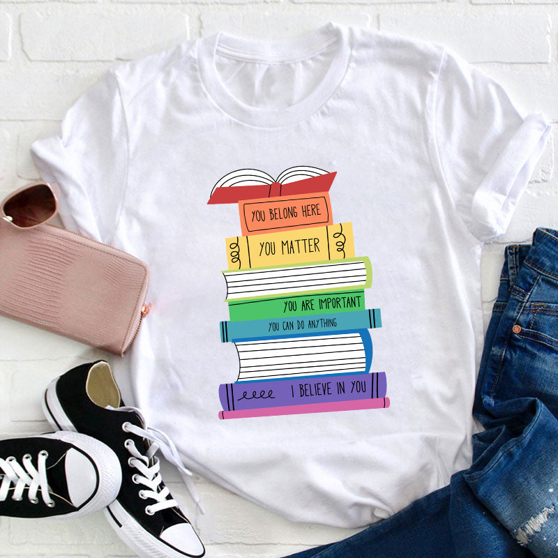 T-shirt Livres colorés positifs