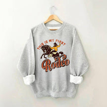 C’est mon premier sweat-shirt à col rond tendance Rodeo