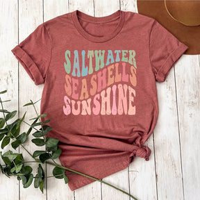 T-shirt Sunshine Coquillages d'eau salée