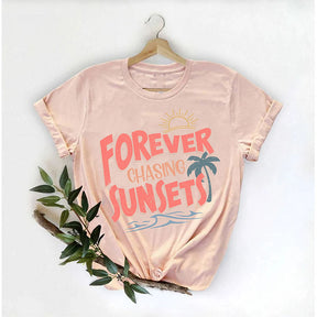 Forever Chasing Sunsets Summer Vacation T-shirt