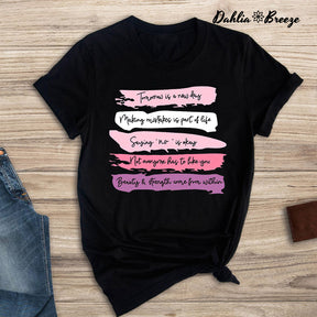 Inspirational Letter Print T-shirt