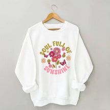 Soul Full of Sunshine Sweat-shirt à fleurs mignonnes