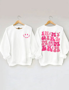 In My Girl Mom Era Cute Crewneck Sweatshirt