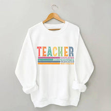 Retro Teacher Life Back to School Sweatshirt