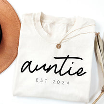 T-shirt imprimé lettre Cool Auntie