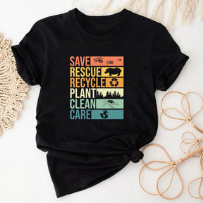 T-shirt Recyclage environnemental Sauvez la planète