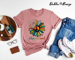 Hippie Soul Peace Flower T-shirt