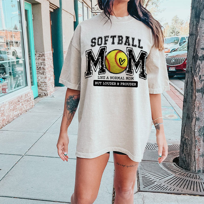 Loud and Proud Softball Mom T-shirt