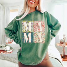 Retro Floral Mama Print Sweatshirt