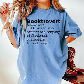 Booktrovert Definition Funny Book Lover T-shirt