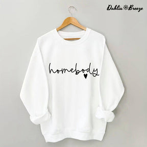 Homebody Trendy Letter Print Sweatshirt