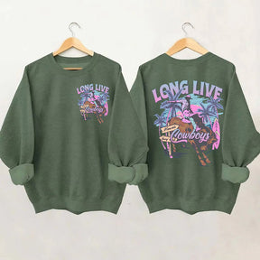 Trendy Western Cowboy Long Live Summer Sweatshirt